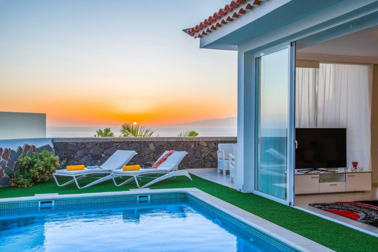 Luxury White Villa With Sea View, Heated Pool Costa Adeje  Extérieur photo